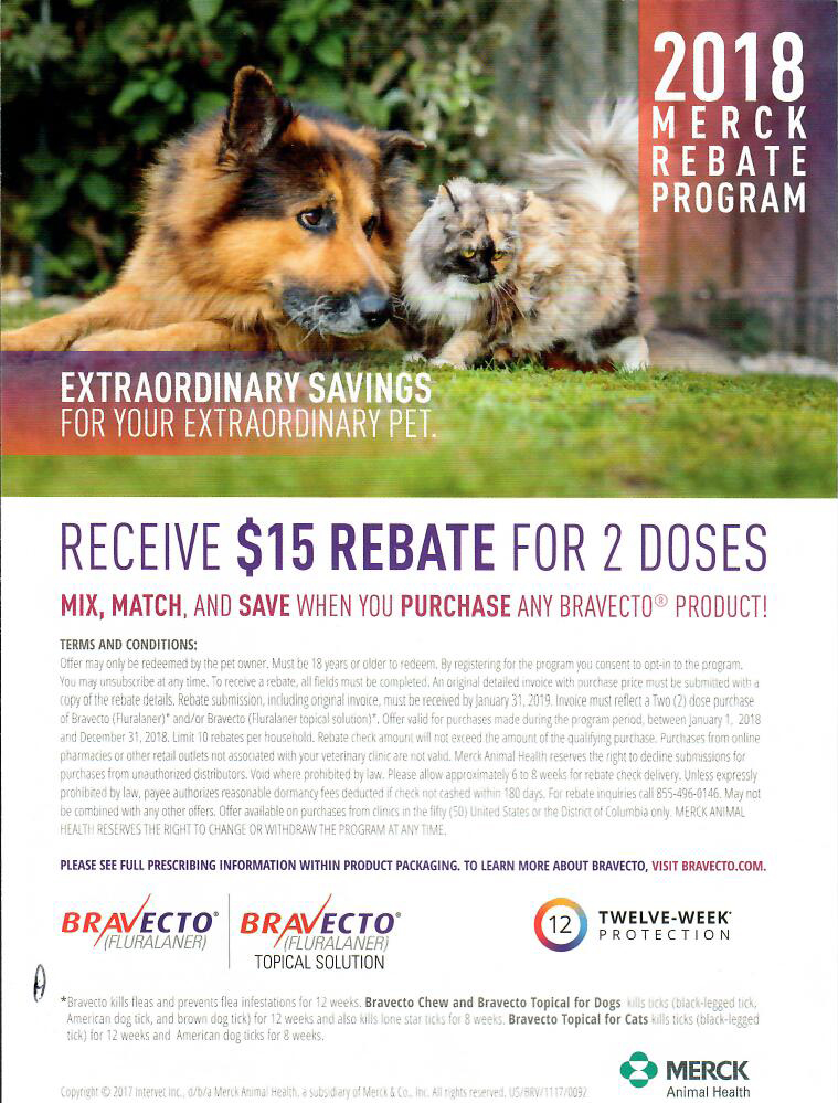 Bravecto Rebates Bayside Animal Medical Center